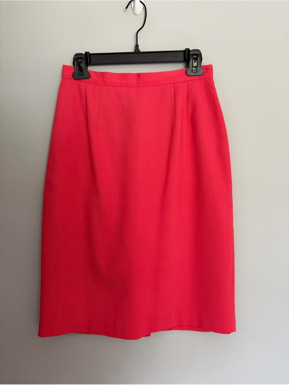 Vintage Michele Skirt Womens Size 10  Coral USA Made 80s Rayon Blend Knee Length